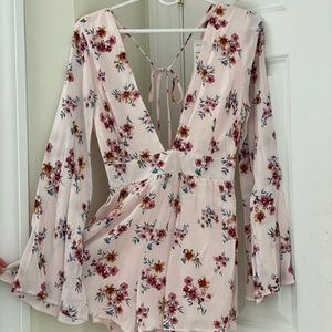Cute Flowy Floral Pink Romper!